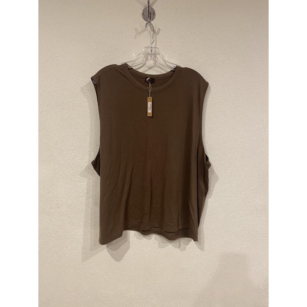SKIMS Sleeveless Tank Top in Olive Brown